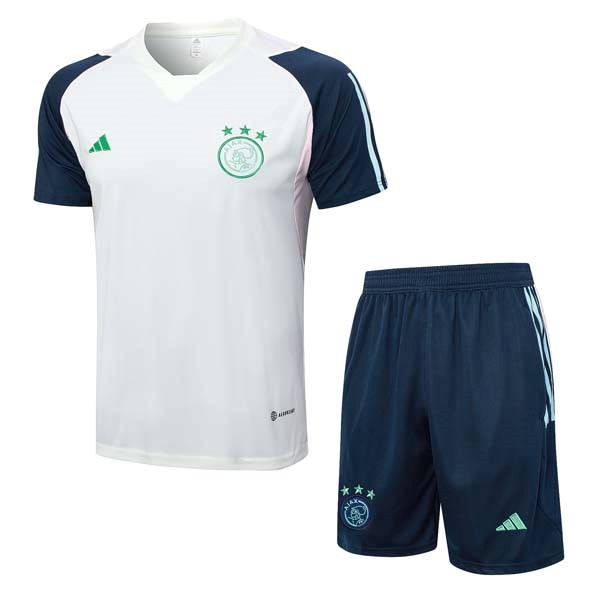 Camiseta Entrenamiento Ajax Conjunto Completo 2023-24 Blanco